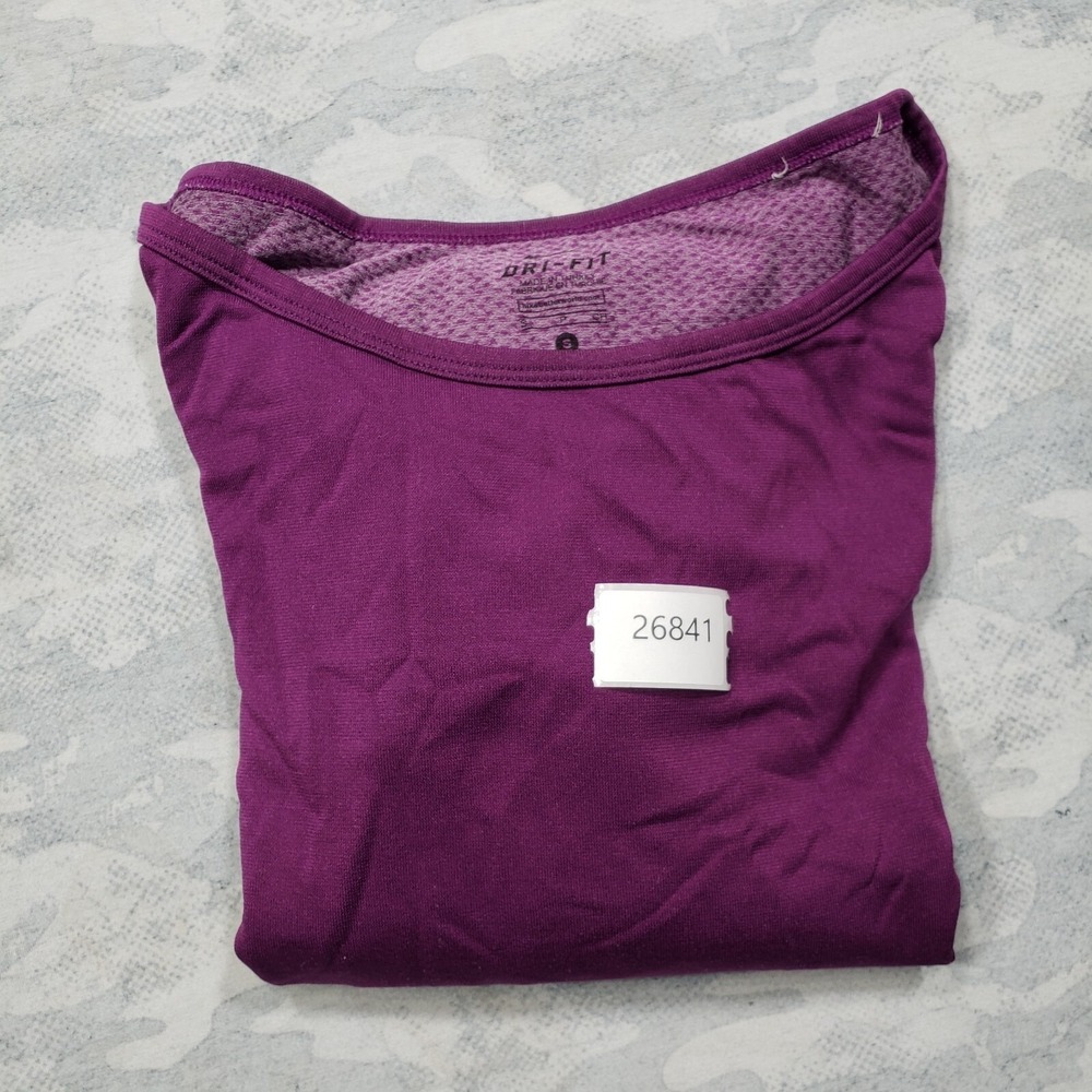Nike Top Womens Small Purple Long Sleeve Dri-fit Active Wear Stretch - Picture 11 of 11